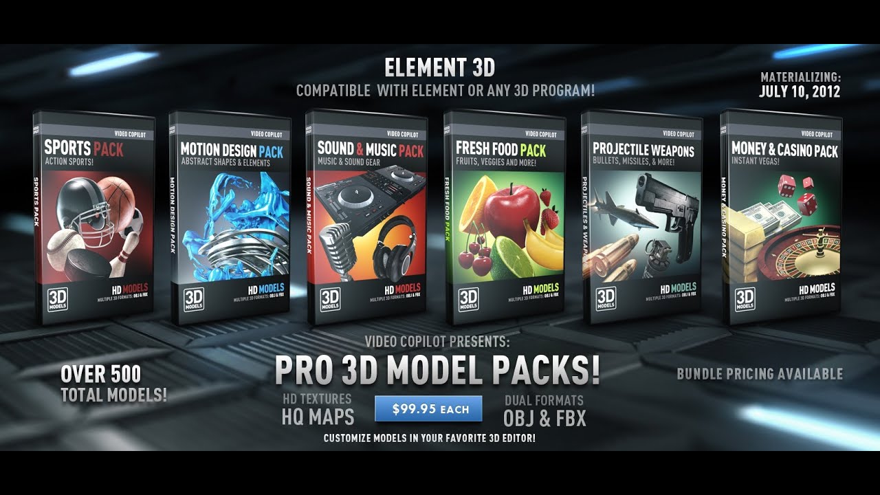 element 3d model pack